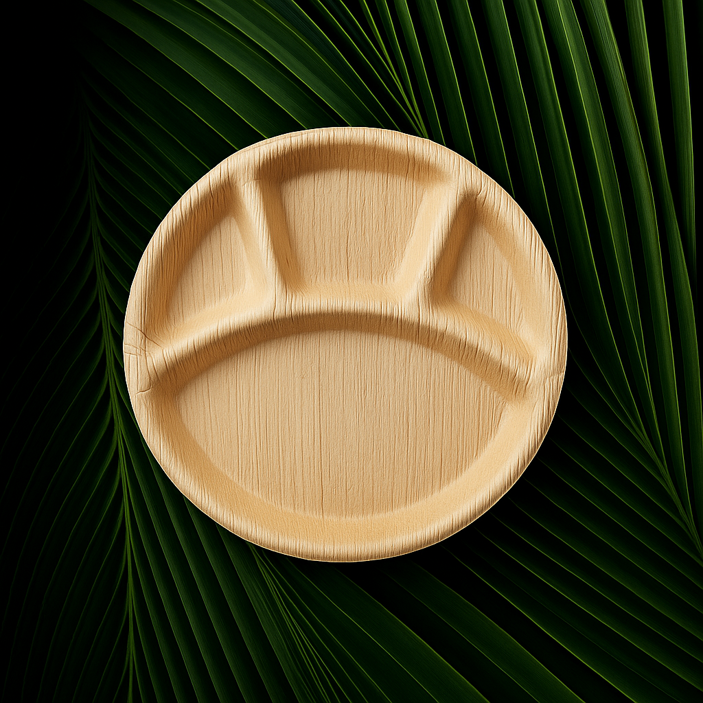 12" Round 4 Compartment plates